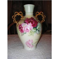 EARLY HAND PAINTED LIMOGES VASE #1844250