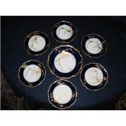 J.P.LIMOGES COBALT  DESSERT SET #1844254
