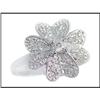 Image 1 : FLOWER RING WITH 102 DIAMONDS(was $650) #1844323