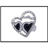 Image 1 : FRENCH DESIGNERS DIAMOND ONYX HEART RING WAS #1844325