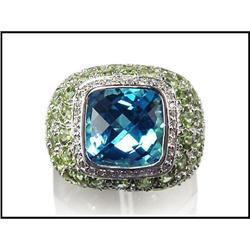 11.80 CARAT GEM AQUAMARINE COLOR TOPAZ PERIDOT #1844333