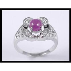 Lovely 18K White Gold Ruby and Diamond Ring #1844340
