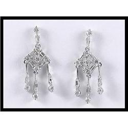 18K White Gold Diamond Earrings #1844346