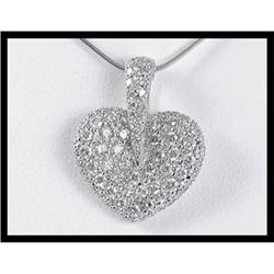 93 DIAMOND HEART PENDANT WAS $1500 #1844347