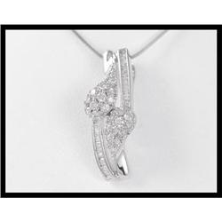 18K White Gold Diamond Pendant #1844348