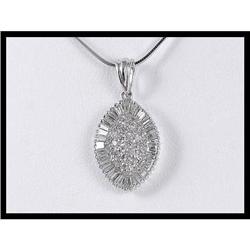 Gorgeous 18K White Gold Diamond Pendant #1844349