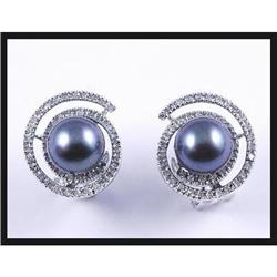 Wonderful 14K White Gold Pearl and Diamond #1844350