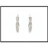 Image 1 : Simple 18K White Gold Diamond Hoop Earrings #1844357
