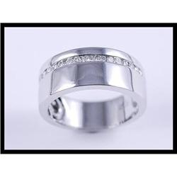 Simple 18K White Gold Diamond Ring #1844366