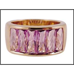 Alluring 14K Yellow Gold Amethyst Ring #1844370