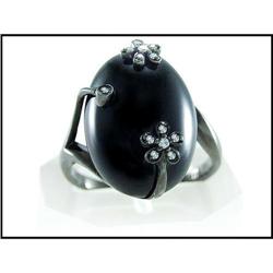 Unique 14K White Gold Black Stev Diogutand #1844379