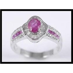 18K White Gold Ruby and Diamond Ring #1844384