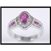 Image 1 : 18K White Gold Ruby and Diamond Ring #1844384