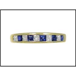 18K HALF ETERNITY RING PRINCESS DIAMONDS #1844409