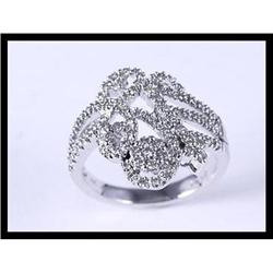 Radiant 14K White Gold Diamond Ring #1844412