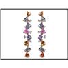 Image 1 : MULTI COLOR SAPPHIRES DIAMOND EARRINGS (WERE #1844420