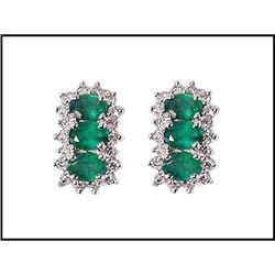 ELEGANT EMERALD DIAMOND EARRINGS (were $995.) #1844423
