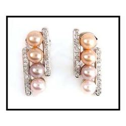 Designer Pearl Diamond Earrings(was $850) #1844424