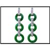 Image 1 : FINE COLOR JADE DIAMOND EARRINGS WERE $900 #1844425