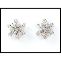 Platinum Diamond Snowflake Earrings(was $895) #1844431