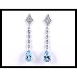 14K WG Topez Diamond Earrings #1844434