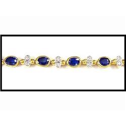 18K Gold Sapphire Diamond Bracelet(was $1100) #1844445