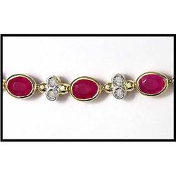 BLOOD RED RUBIES AND DIAMONDS 18K BRACELET(was #1844446