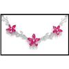 Image 1 : 4.5 CARATS FINE RUBIES DAMONDS 18K NECKLACE #1844450