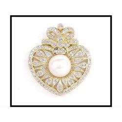 132 Diamond Pearl Yellow Gold Pendant(was #1844460