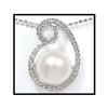 Image 1 : PLATINUM PEARL AND DIAMOND PENDANT(was $800) #1844461