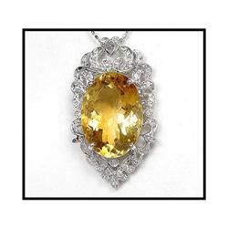 VINTAGE 18K WHITE GOLD PENDANT GEM LOVERS #1844471