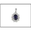 Image 1 : LARGE SAPPHIRE WITH DIAMONDS PENDANT(was $1395)#1844472