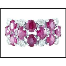 Fashionable 18K White Gold Ruby and Diamond #1844481