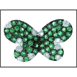 Adorable 18K White Gold Green Garnet and #1844496