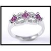 Image 1 : Enticing 18K White Gold Ruby and Diamond Ring #1844500