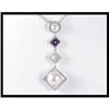 Image 1 : Sophisticated 18K White Gold Pearl, Amethyst #1844501