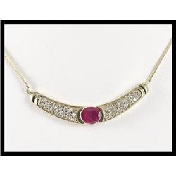 Lovely 14K Yellow Gold Ruby and Diamond #1844502