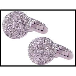 18K BALL CUFFLINKS WITH 216 DIAMONDS WERE #1844509