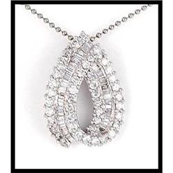 84 SPARKLING DIAMOND PENDANT OF 18K WHITE GOLD #1844518