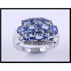 Sparkling 18K White Gold Sapphire and Diamond #1844520