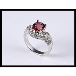 18K White Gold Pink Tourmaline and Diamond #1844521