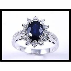 Extravagant 18K White Gold Sapphire and Diamond#1844522