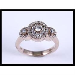 Stunning 14K Rose Gold Diamond Ring #1844523
