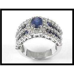 Extravagant 14K White Gold Sapphire and Diamond#1844528