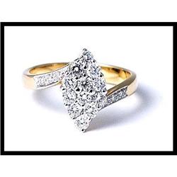 Gorgeous 18K Yellow Gold Diamond Ring #1844530