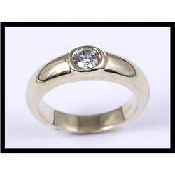 Simple 14K Yellow Gold Diamond Ring #1844540
