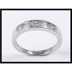 Simple 14K White Gold Diamond Band #1844543