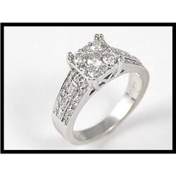Shimmering 14K White Gold Diamond Ring #1844549