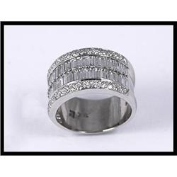 Shining 14K White Gold Diamond Band #1844550
