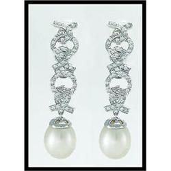 Gorgeous 18K White Gold Pearl and Diamond #1844558